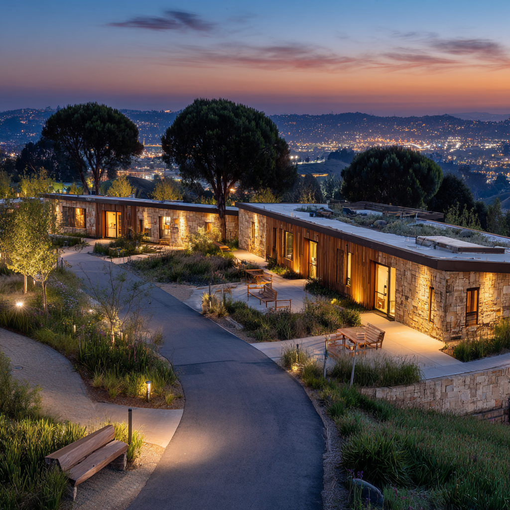 Luxury treatment facility exterior view