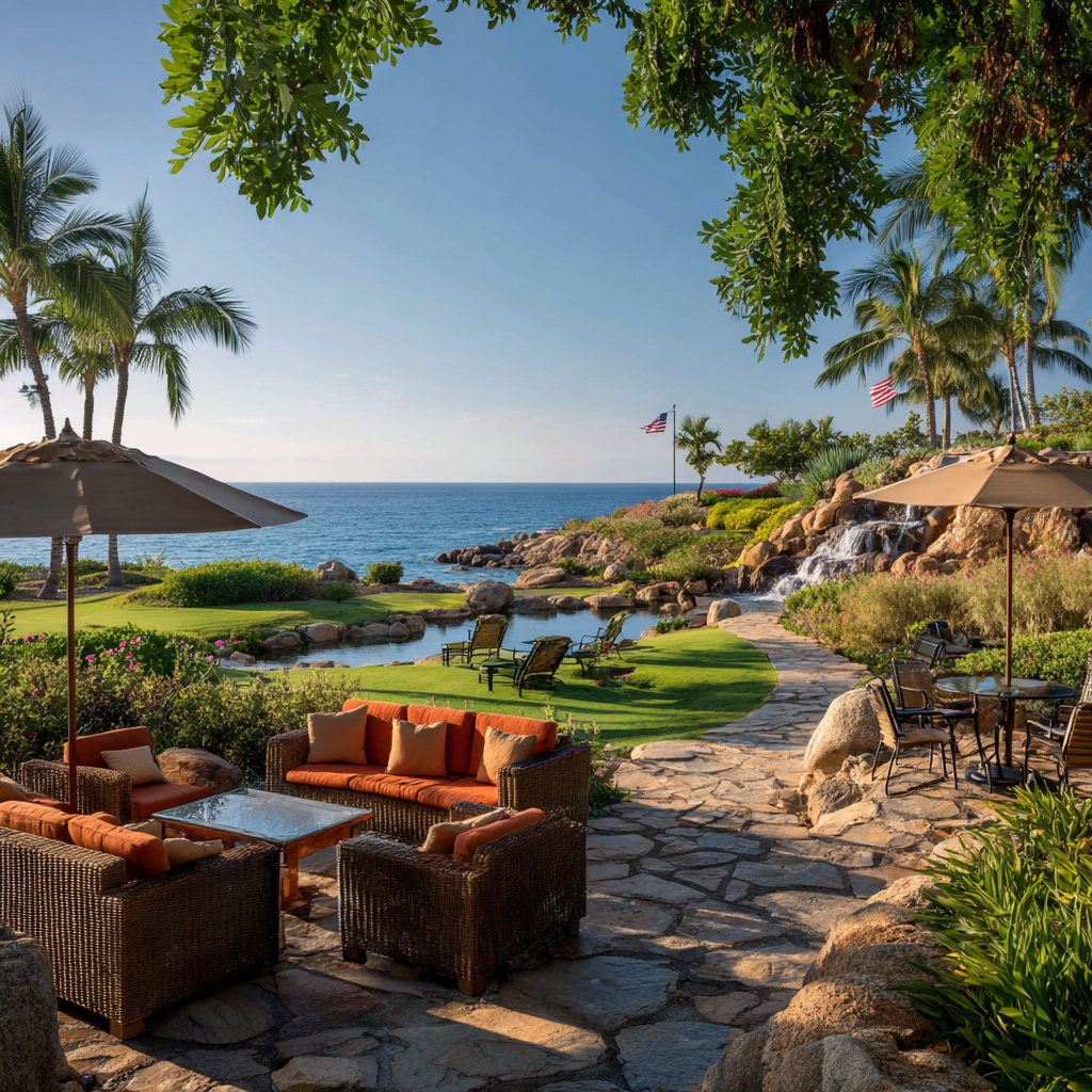 Serene outdoor therapy spaces